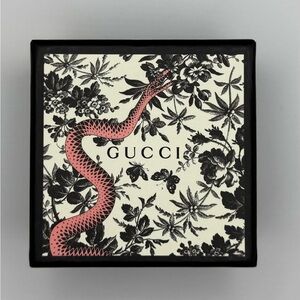 NEW!  Gucci Small Pink Serpent Print Box Only